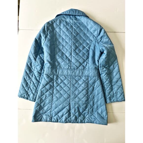 Lilly Pulitzer Quilted Pea Coat Women S Blue Double Breast Lightweight Comfy - Picture 9 of 9